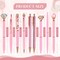 9 Pcs Ballpoint Pens Set Metal Crystal Diamond Glitter Pens for Journaling Black Ink Pretty Cute Things Fancy Stationery Gifts for Women Girls Birthday Home Office Desk(Pink)